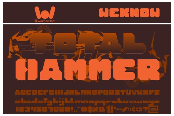 Total Hammer: A Bold Techno Font for Modern Design